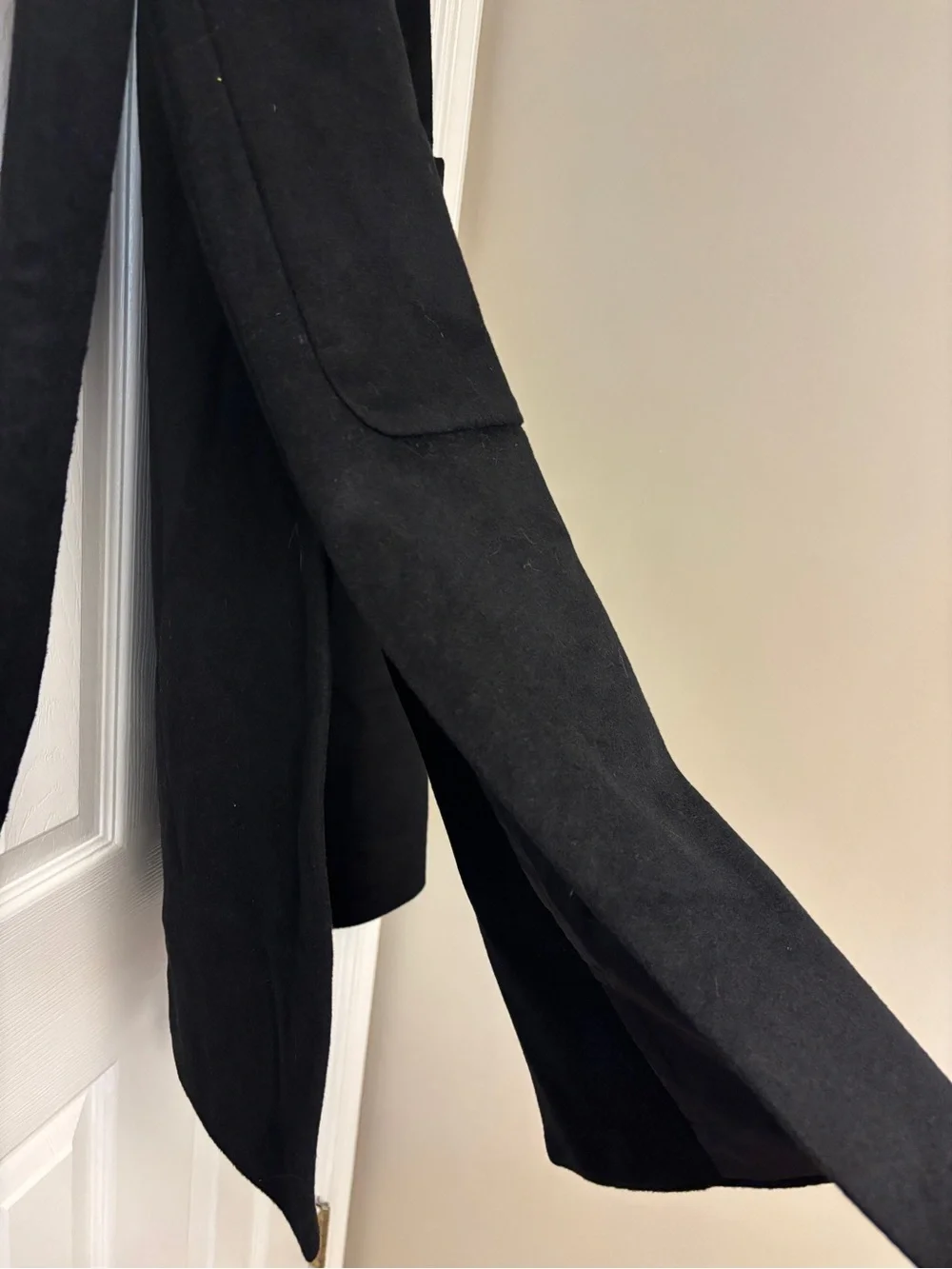 NWT Michael Kors Sleeveless Belted Wool Blend Wrap Coat Black Sz S $295